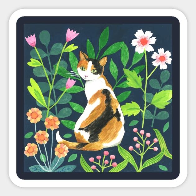 Calico Cat Sticker by AlisonKolesar